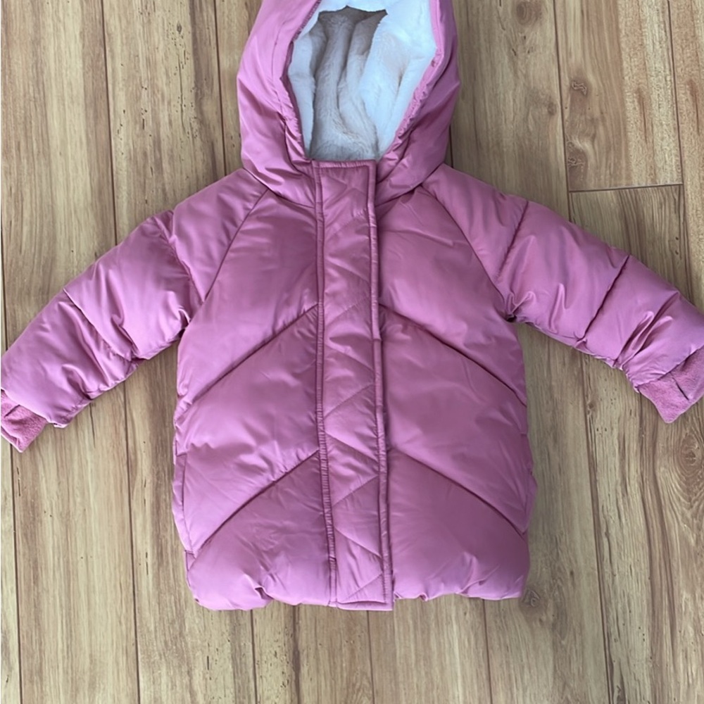 GAP Baby Pink and Cream Hooded Jacket